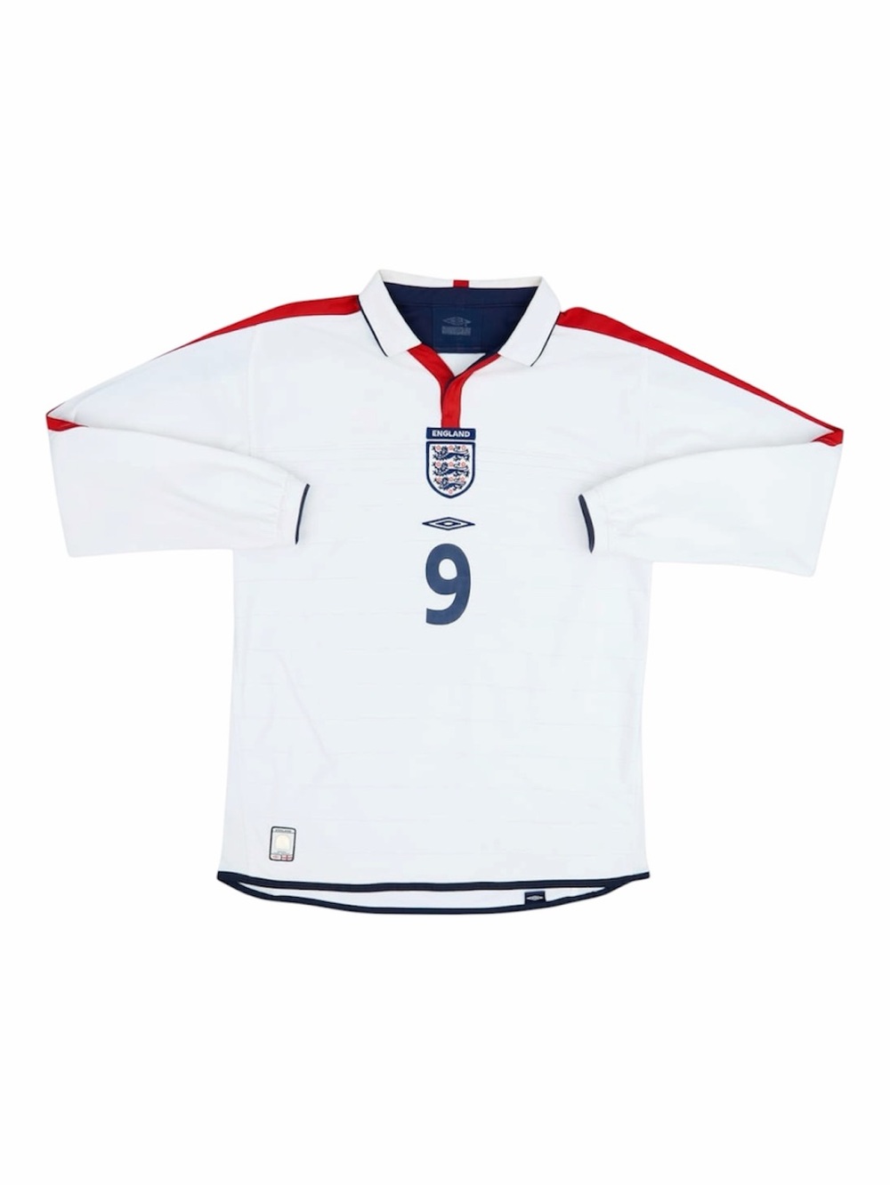 2003/05 retro England Home full sleeve kit. Wayne Rooney soccer jersey. NWT